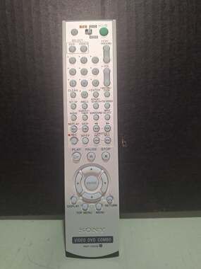 Sony RMT-V501E Video DVD Combo Remote Control Silver OEM Clean Tested- MINT